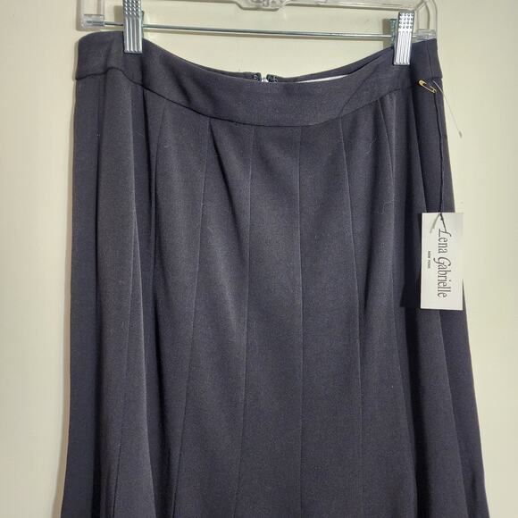 Lena Gabrielle vintage NWT fit and flare black fully line skirt woman's size 10 - Picture 5 of 10